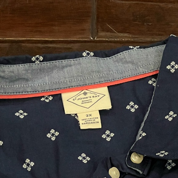 Womens plus long sleeve printed St. John’s Bay button down shirt - Picture 3 of 3